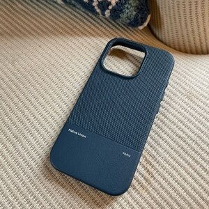 Blue Leather iPhone 16 Pro